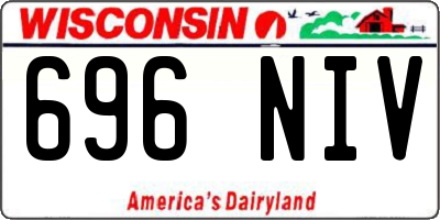 WI license plate 696NIV