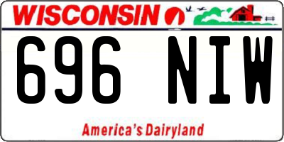 WI license plate 696NIW