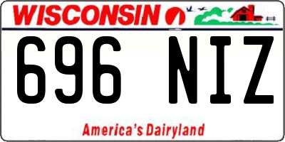 WI license plate 696NIZ