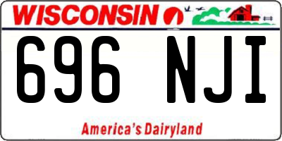 WI license plate 696NJI