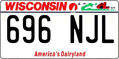 WI license plate 696NJL
