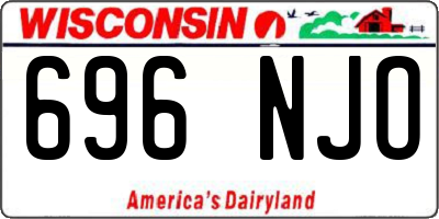WI license plate 696NJO