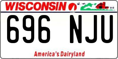 WI license plate 696NJU