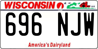 WI license plate 696NJW
