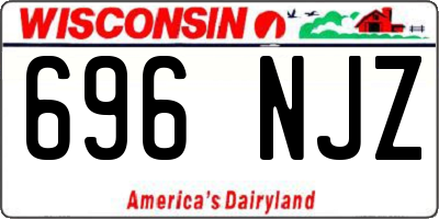 WI license plate 696NJZ