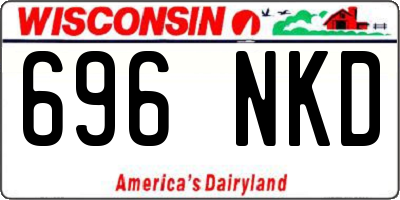 WI license plate 696NKD