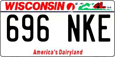WI license plate 696NKE