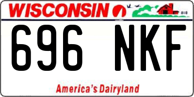 WI license plate 696NKF