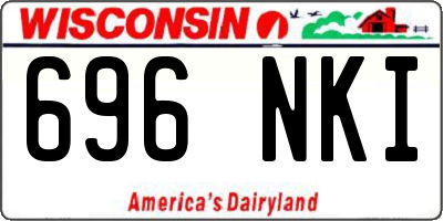 WI license plate 696NKI