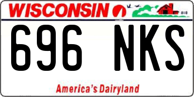 WI license plate 696NKS