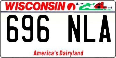 WI license plate 696NLA