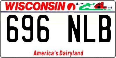 WI license plate 696NLB