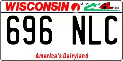 WI license plate 696NLC