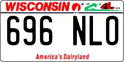 WI license plate 696NLO