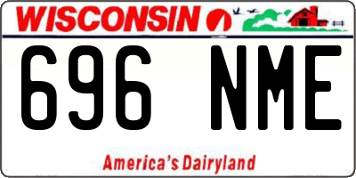 WI license plate 696NME