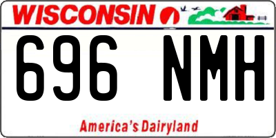 WI license plate 696NMH