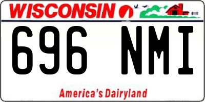 WI license plate 696NMI