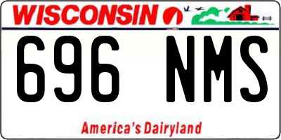 WI license plate 696NMS
