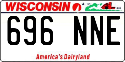 WI license plate 696NNE