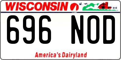WI license plate 696NOD