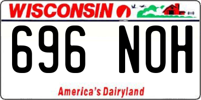 WI license plate 696NOH
