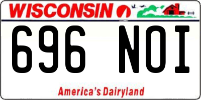 WI license plate 696NOI