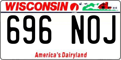 WI license plate 696NOJ