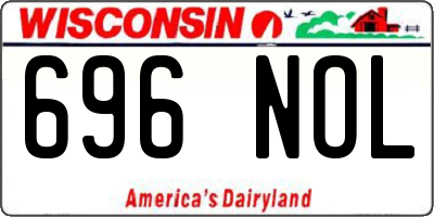 WI license plate 696NOL