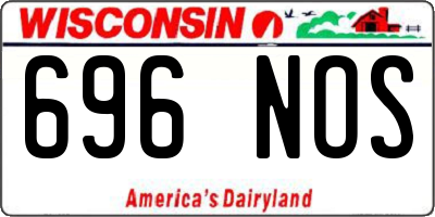 WI license plate 696NOS