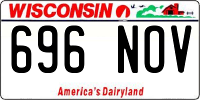 WI license plate 696NOV
