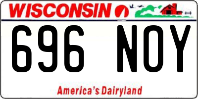 WI license plate 696NOY