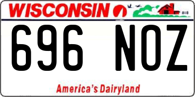 WI license plate 696NOZ