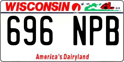 WI license plate 696NPB