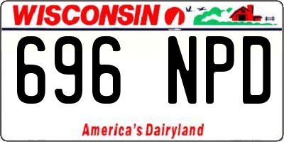 WI license plate 696NPD