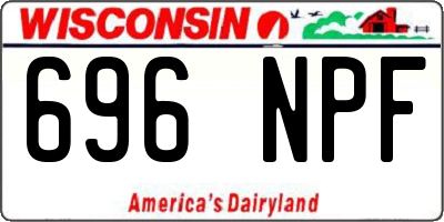 WI license plate 696NPF