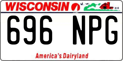 WI license plate 696NPG