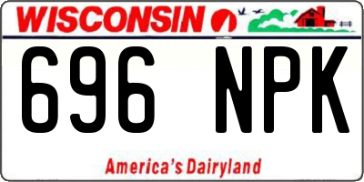 WI license plate 696NPK