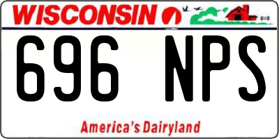 WI license plate 696NPS