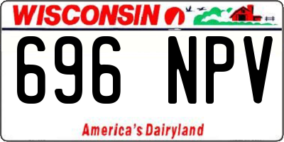 WI license plate 696NPV