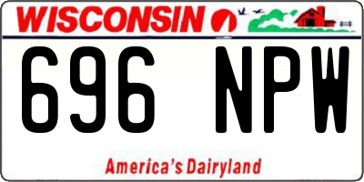 WI license plate 696NPW