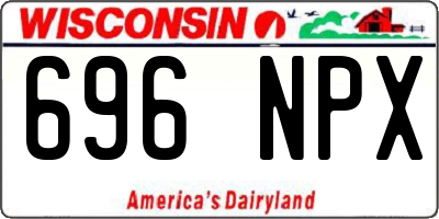 WI license plate 696NPX