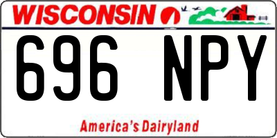 WI license plate 696NPY