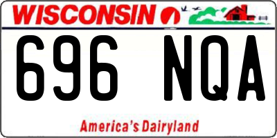 WI license plate 696NQA