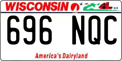 WI license plate 696NQC