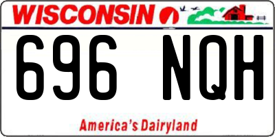 WI license plate 696NQH
