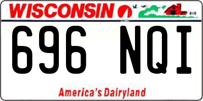 WI license plate 696NQI