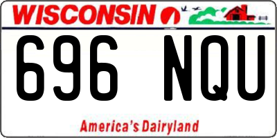 WI license plate 696NQU