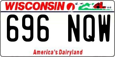 WI license plate 696NQW