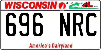 WI license plate 696NRC