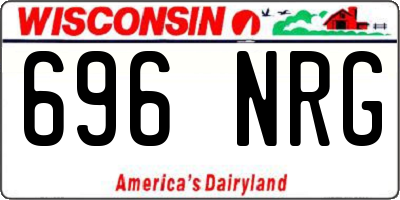 WI license plate 696NRG